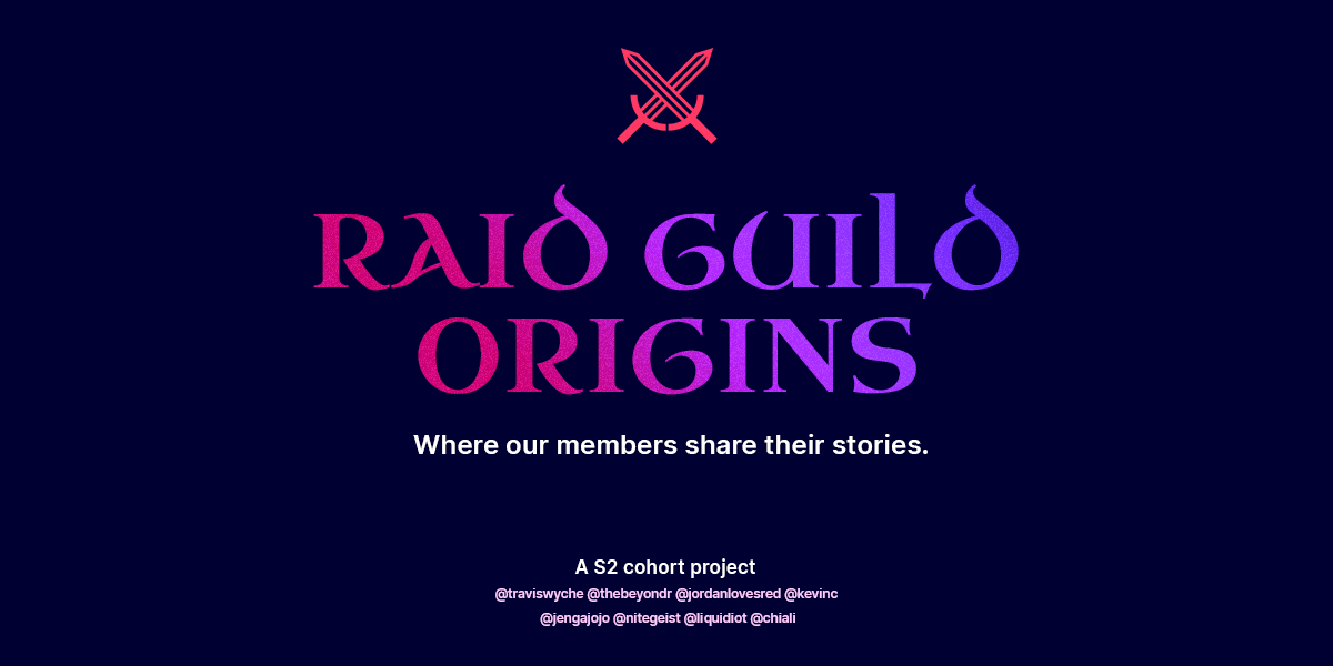 Raid Guild Origins